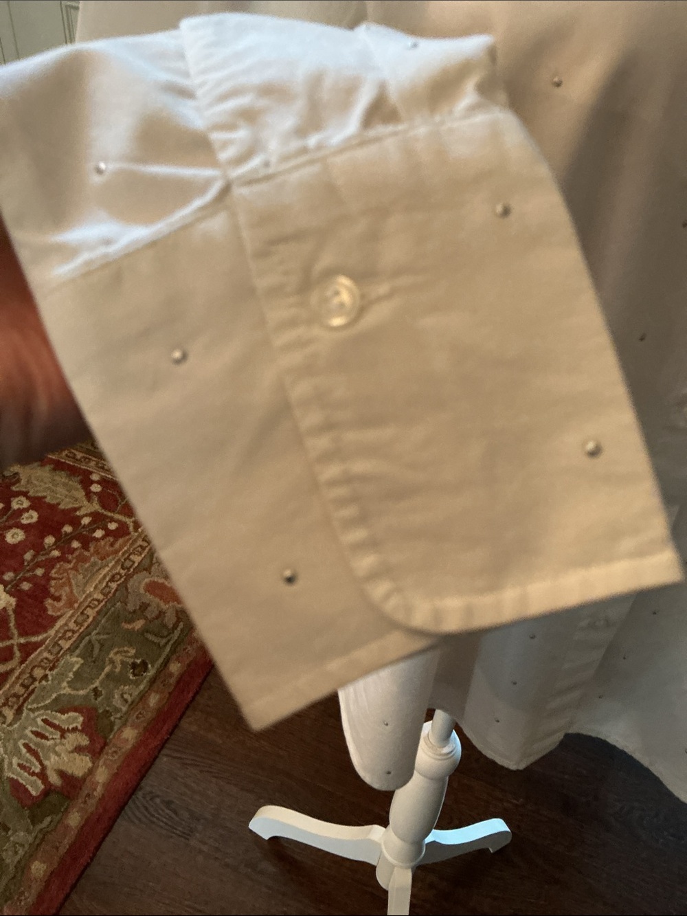 Vero Moda -Sz S-Classic White Women’s Button-Down Shirt with Subtle Stud Detail - Picture 3 of 12